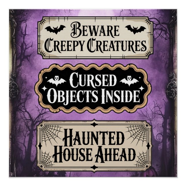 Haunted Halloween signs (Front)