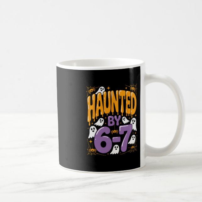 Haunted Halloween Skeleton Haunted Six Seven Numbe Coffee Mug (Right)