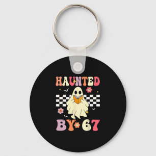 Haunted Halloween Skeleton Haunted Six Seven Numbe Key Ring
