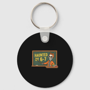 Haunted Halloween Skeleton Haunted Six Seven Numbe Key Ring