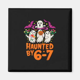 Haunted Halloween Skeleton Haunted Six Seven Numbe Magnet