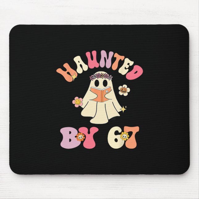 Haunted Halloween Skeleton Haunted Six Seven Numbe Mouse Pad (Front)