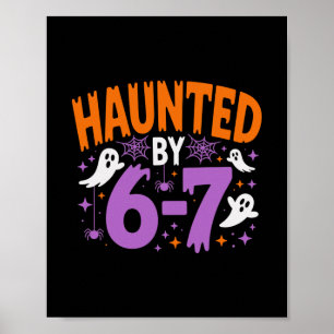 Haunted Halloween Skeleton Haunted Six Seven Numbe Poster