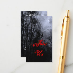 Haunted Halloween Sky Invitation Business Card