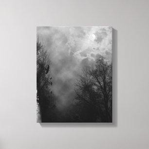 Haunted Halloween Sky Wrapped Canvas