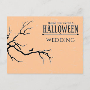 Haunted Halloween Wedding Postcard