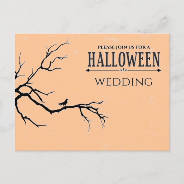 Haunted Halloween Wedding Postcard (Front)