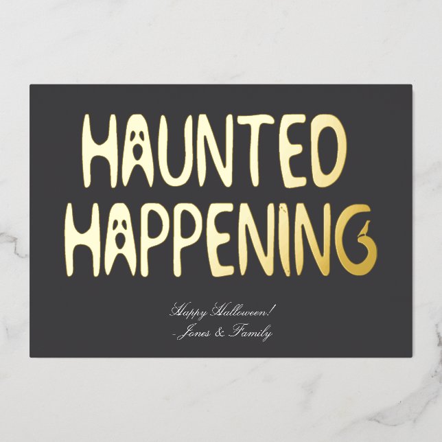 "Haunted Happening" Halloween Typography (Front)
