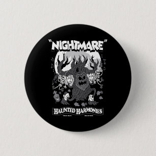 Haunted Harmonies - Vintage Cartoon Halloween - Cr 6 Cm Round Badge