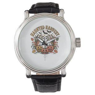 Haunted Harvest Retro Halloween Pumpkin Watch