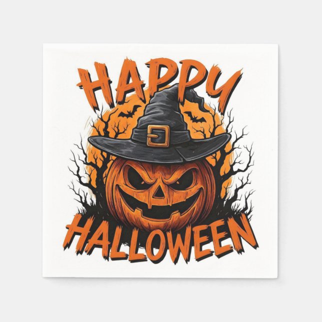 Haunted Harvest Shadows Napkin (Front)