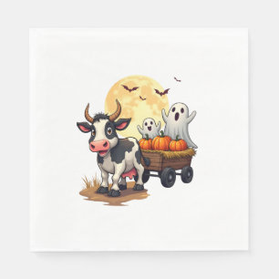 Haunted Hayride Cow Napkin