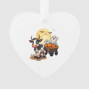 Haunted Hayride Cow Ornament