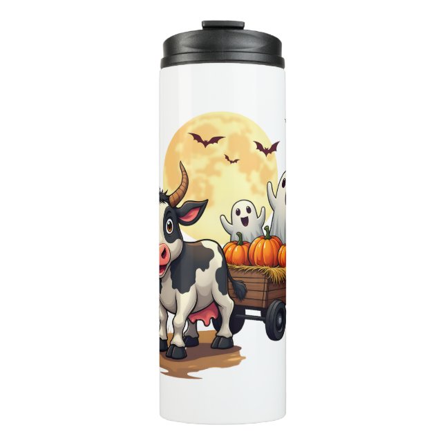 Haunted Hayride Cow Thermal Tumbler (Front)