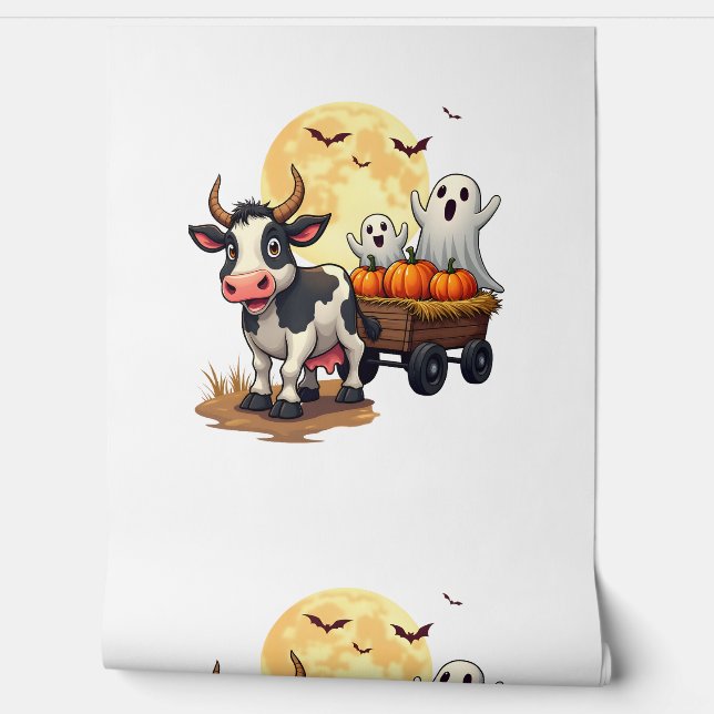 Haunted Hayride Cow Wallpaper (Unrolling)