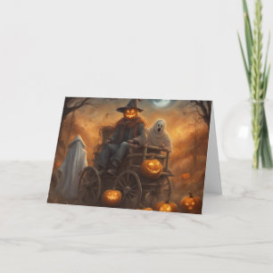Haunted Hayride Halloween fun Card