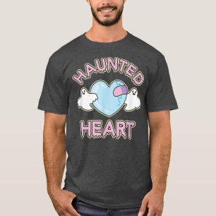 Haunted Heart Cute Broken Heart with Ghosts Pastel T-Shirt