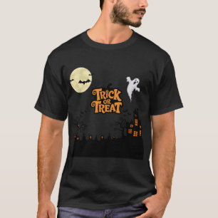 Haunted Hill   Classic Halloween House Silhouette T-Shirt