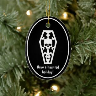Haunted Holiday  Ceramic Ornament