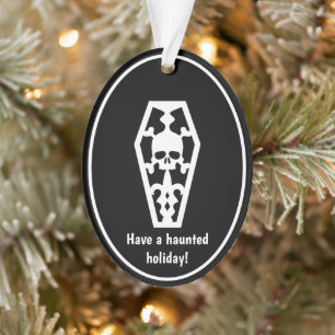 Haunted Holiday Spooky Horror Coffin Ornament