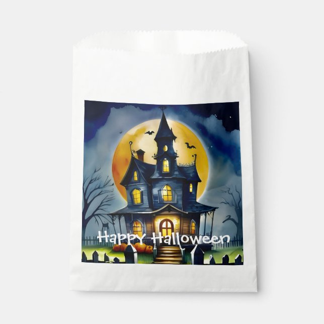Haunted Hollow & Moon Favour Bag (Front)