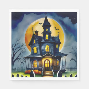 Haunted Hollow & Moon Napkin