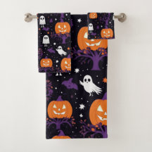 Haunted Homecoming: Halloween Bath Towel Set