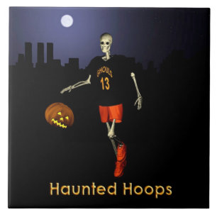Haunted Hoops Ceramic Tile