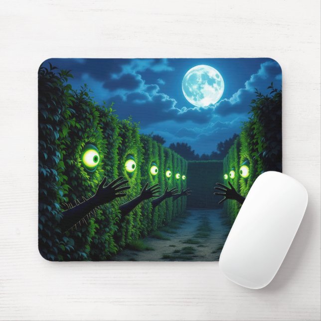 Haunted Horror Hedge Mouse Pad (With Mouse)