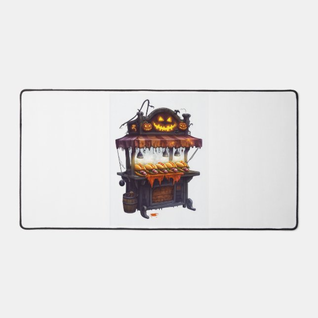  Haunted Hot Dog Stand Desk Mat (Front)