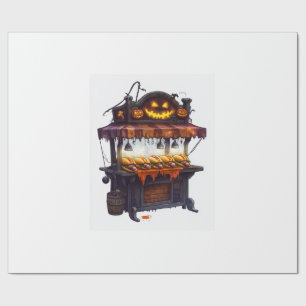 Haunted Hot Dog Stand Wrapping Paper