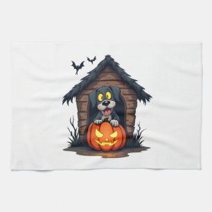 Haunted Hound House Tea Towel