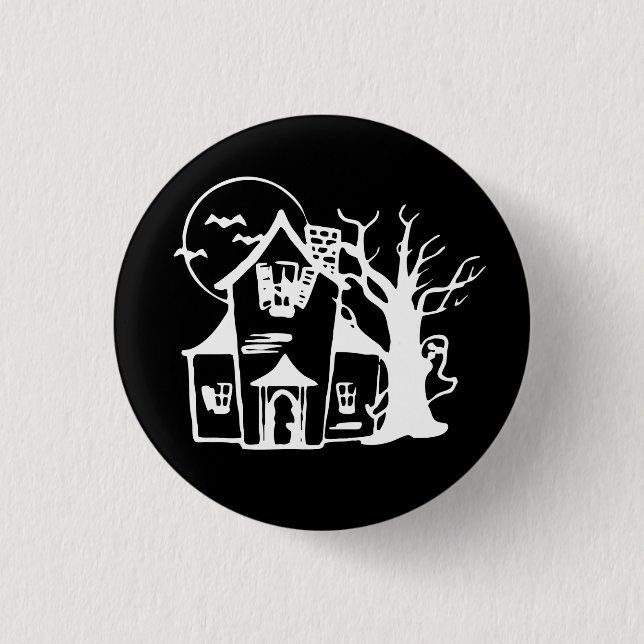 HAUNTED HOUSE 3 CM ROUND BADGE (Front)