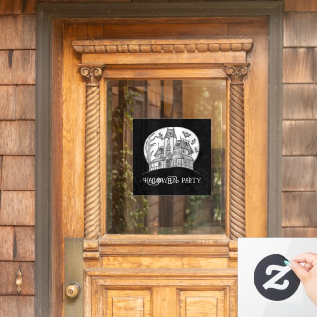 Haunted House and Bats Halloween  (Home Door)