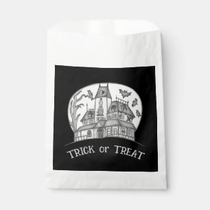 Haunted House and Bats Halloween  Favour Bag