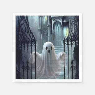 Haunted House and Ghost Napkin