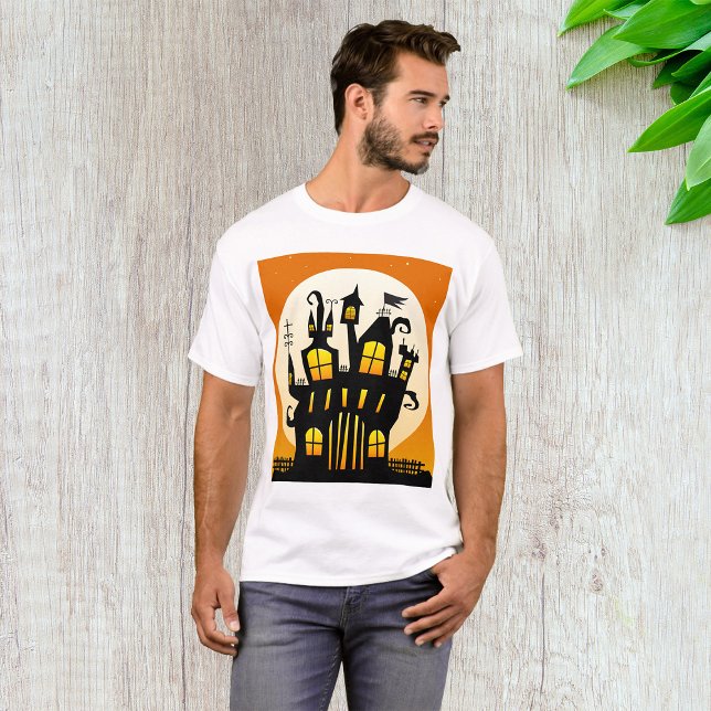 Haunted House And Moon Mens T-Shirt (Creator Uploaded)