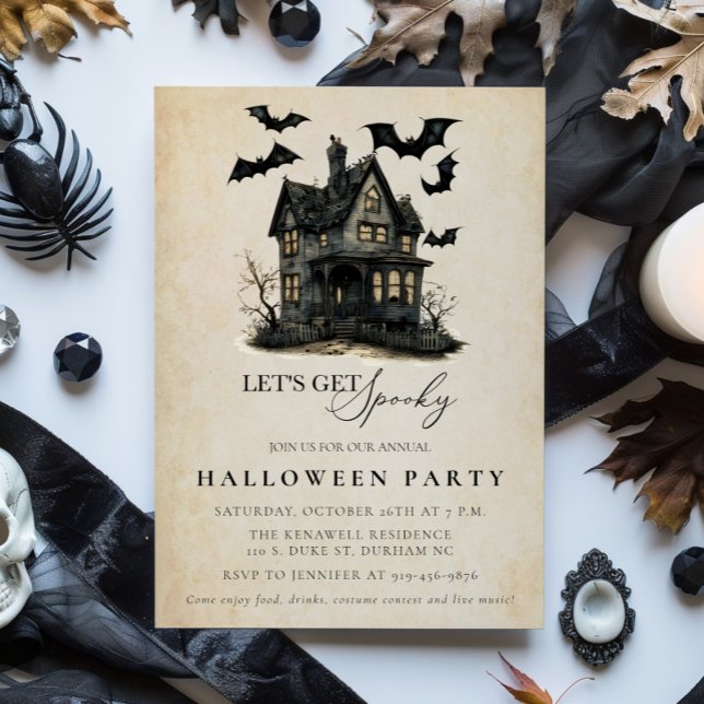 Haunted House Annual Halloween Party Invitation (Haunted House Annual Halloween Invitation)