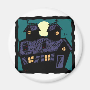 Haunted House At Night Magnet