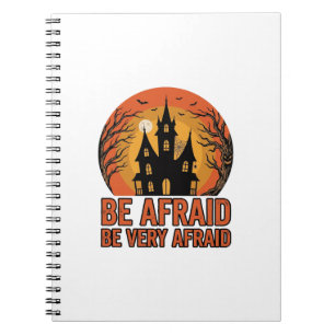 Haunted House Be Afraid Vintage Halloween Design_1 Notebook