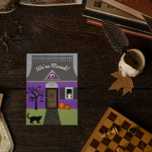 Haunted House Change of Address Postcard