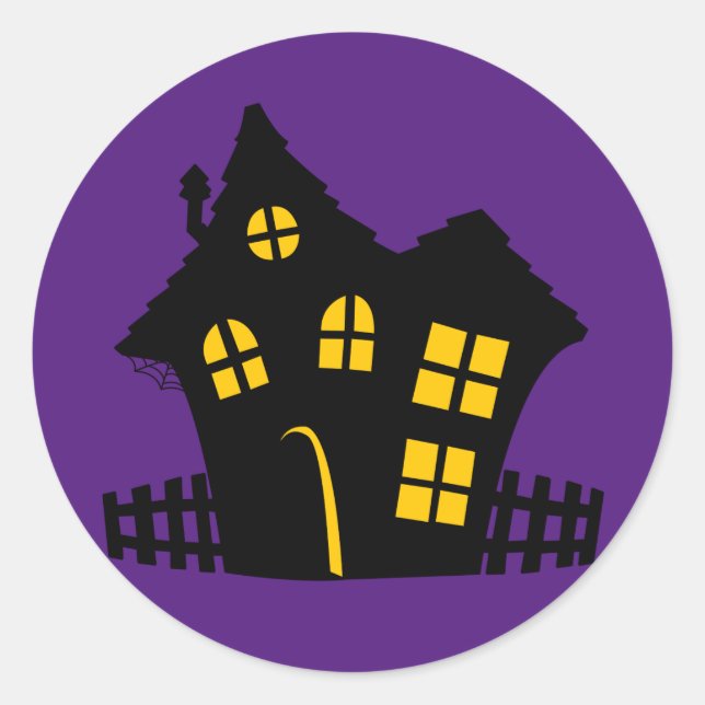 Haunted House Classic Round Sticker (Front)