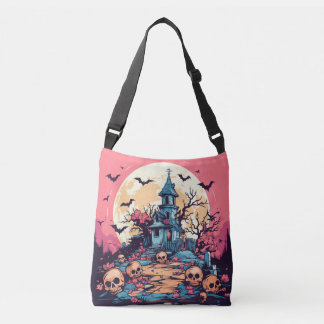 Haunted house crossbody bag