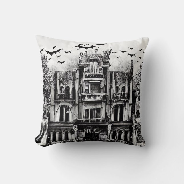 Haunted House Cushion (Front)