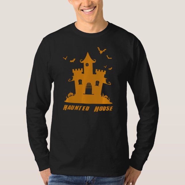 Haunted House Explorer Ghost Hunting Ghost Busting T-Shirt (Front)