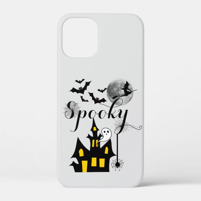 Haunted House Flying Witch Spooky Halloween Case-Mate iPhone Case (Back)