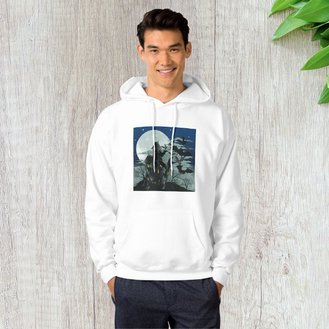 Haunted House Full Moon Mens Hoodie (Creator Uploaded)