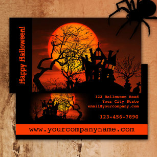 Haunted House Halloween Business Card
