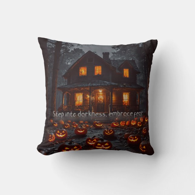Haunted House - Halloween Cushion (Front)