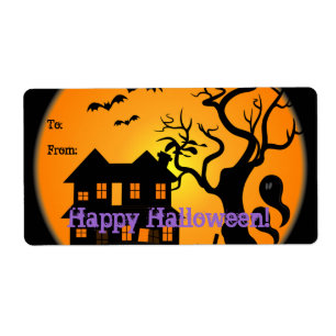 Haunted House Halloween Gift Tag Avery Label